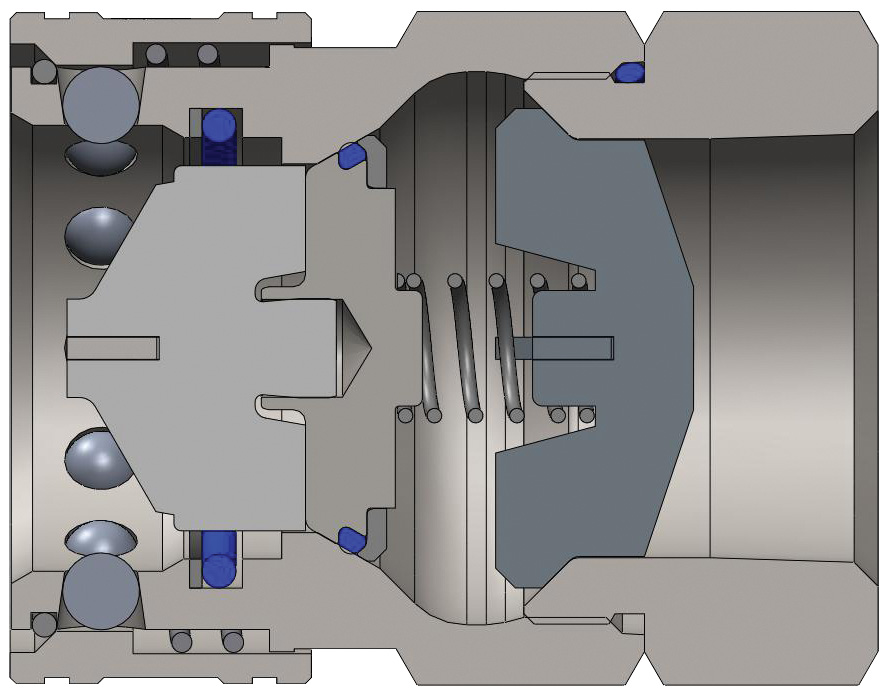 DQC V-SERIES SNAP-TITE H/IH INTERCHANGE VALVED FEMALE COUPLER